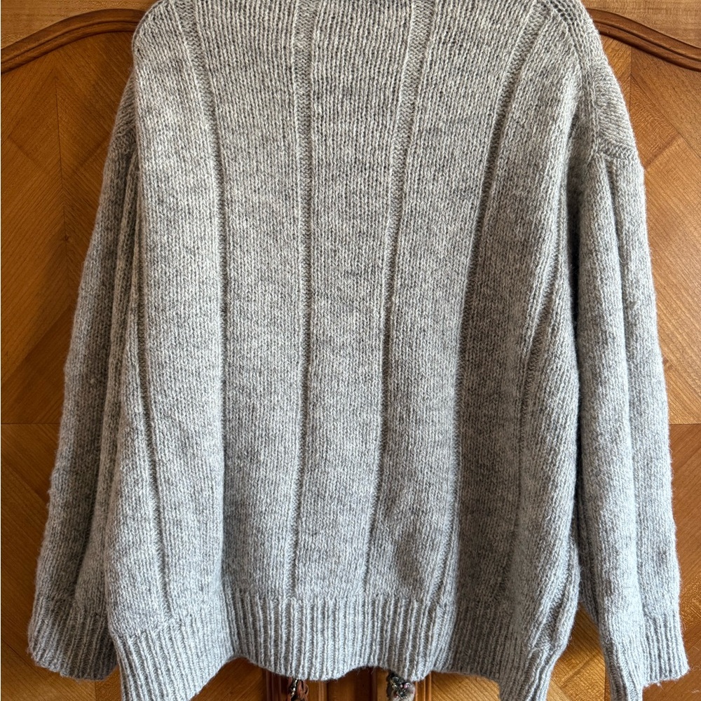 Nygårdsanna (100% undyed British Wool) Cable Knit Cardigan Sweater - Picture 3 of 6